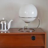 Lamp  chrome and white opaline 70s