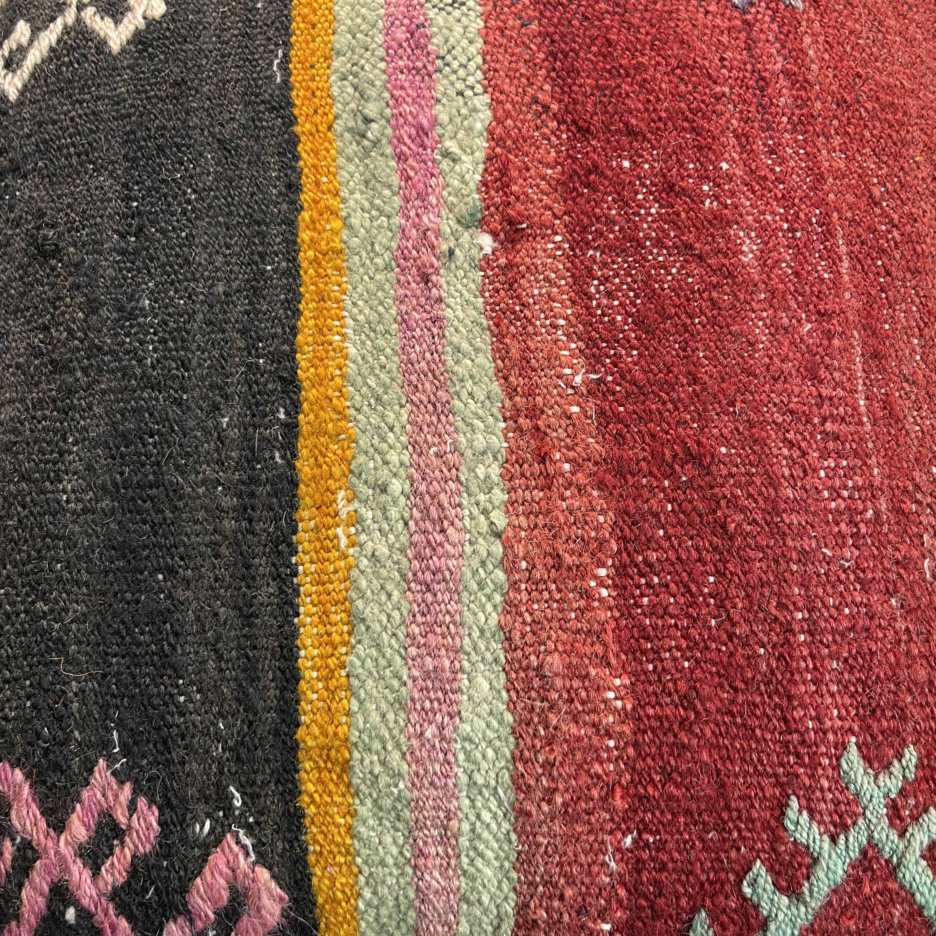 VINTAGE TURKISH KILIM CUSHION COVER , 45 X 45 CM