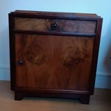 Louis Majorelle Art Nouveau bed + 2 bedside tables