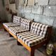 3 vintage wooden armchairs/lounges