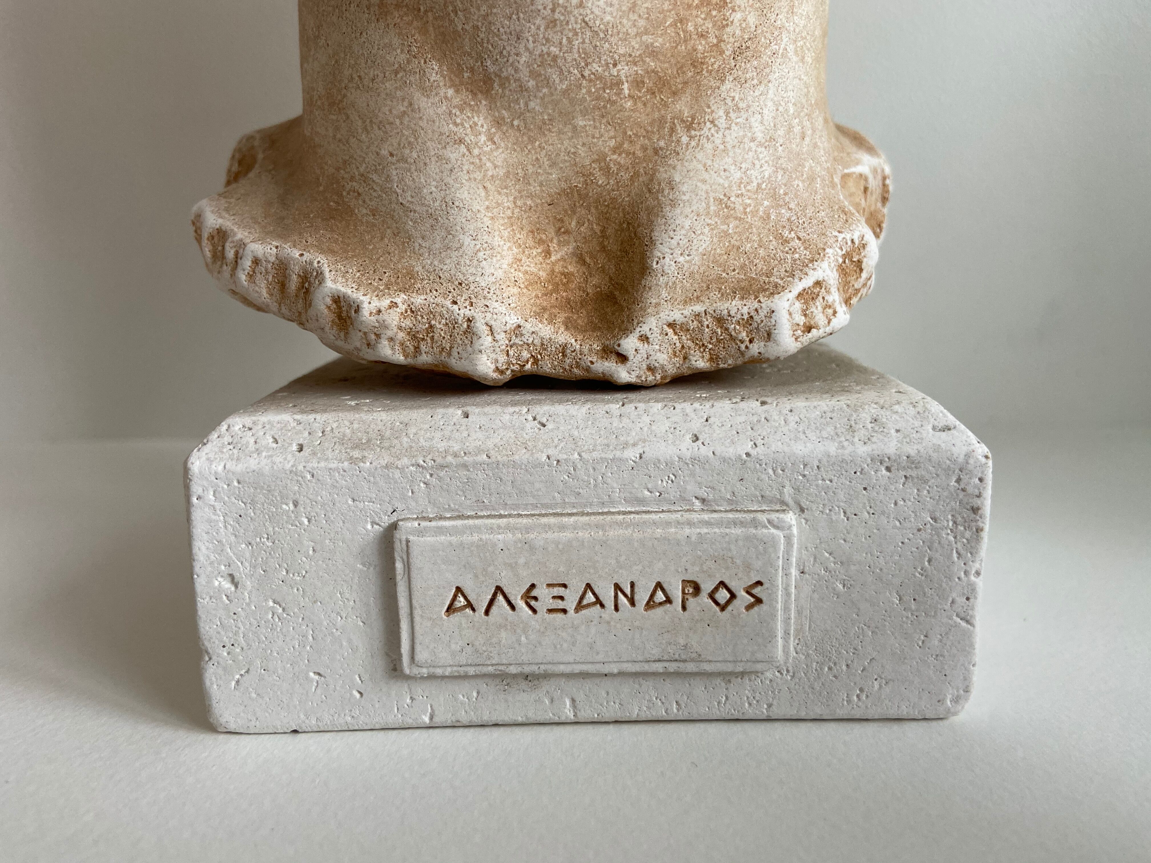 Buste en plâtre Alexandre le Grand
