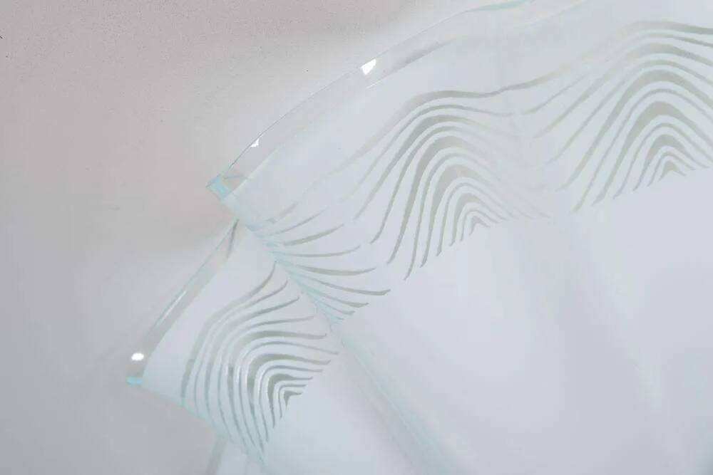 Vintage 1970s glass space ceiling lamp.