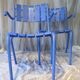 Paire de fauteils de jardin ou de terrasse bleu outremer