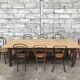 Old oak farm table industrial vintage early twentieth