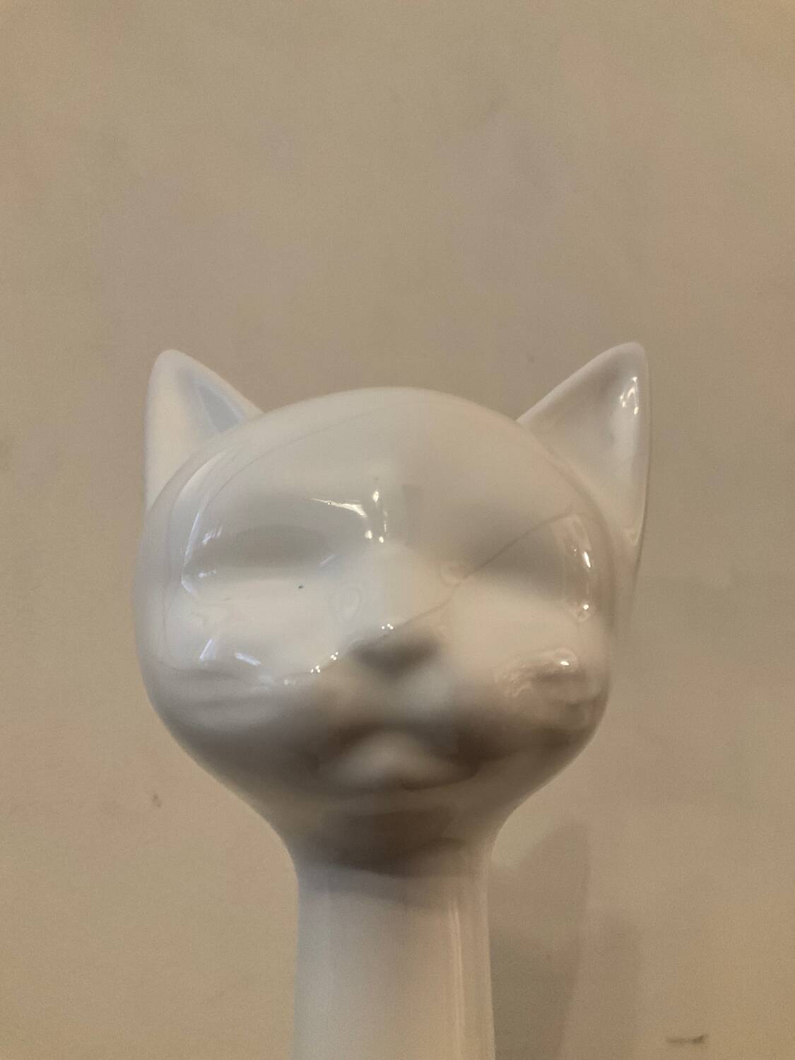 Vintage glazed ceramic cat 53cm