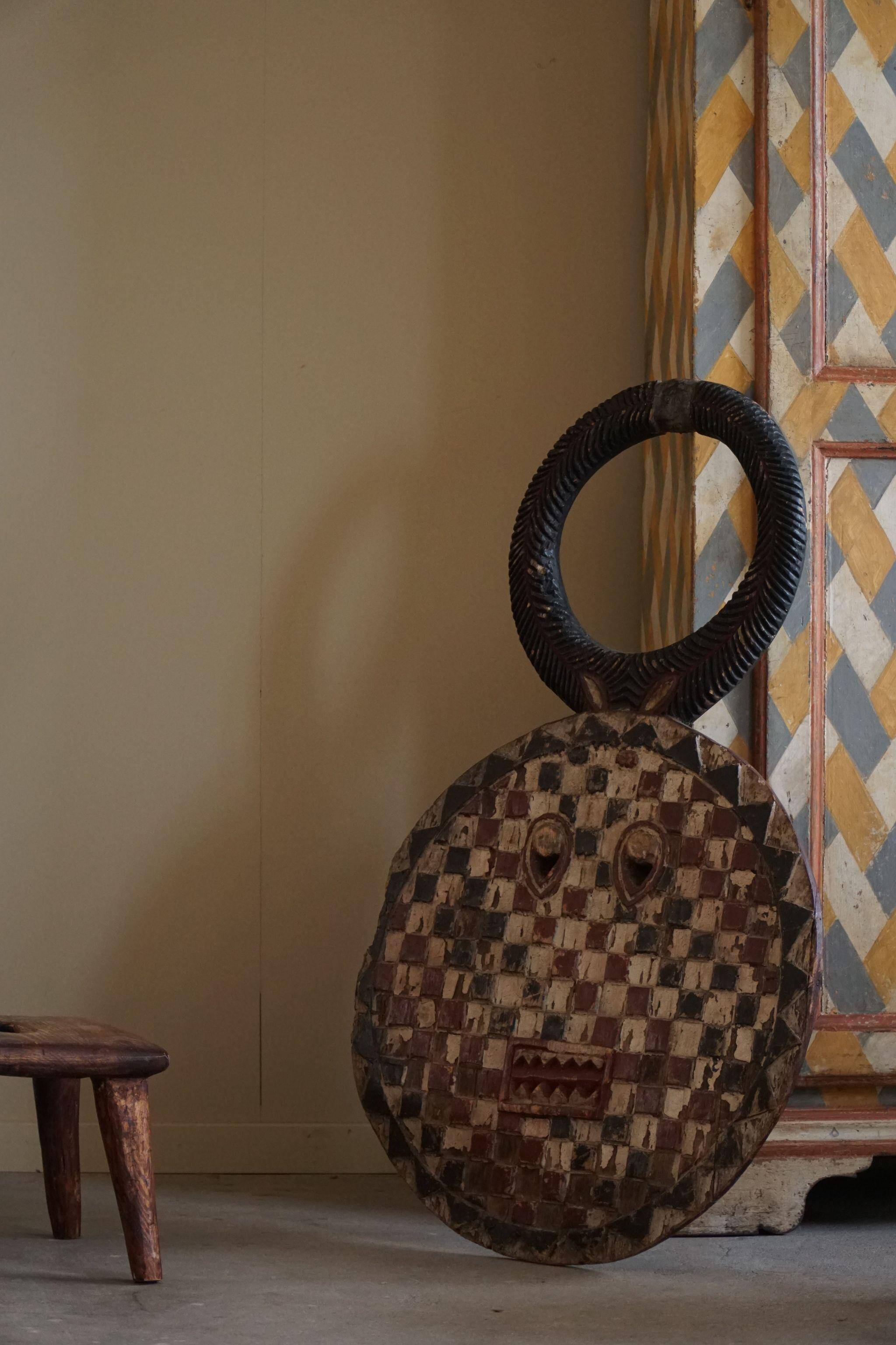 Grand Baule tribal mask Kple Kple African wooden, Ivory Coast, mid-20th century.