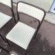 Set of 12 vintage Danish metal and fabric chairs