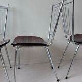 Set of 3 chairs in Formica and Chrome 70s