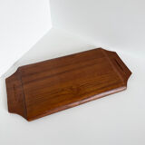 Vintage teak serving tray from the 1950s with compartments.