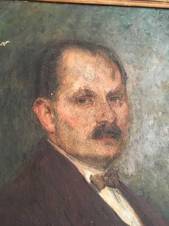 Old oil portrait early 20th century