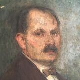 Old oil portrait early 20th century