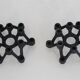 Pair of vintage cast iron candlesticks 1960