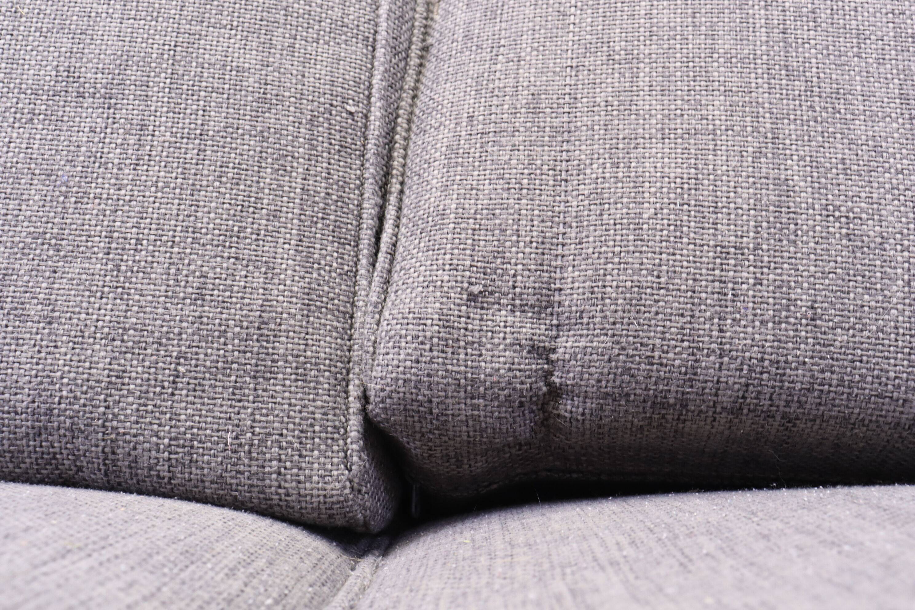 Vintage Scandinavian 3-seater Art Deco canapé in grey fabric – mid-20th century