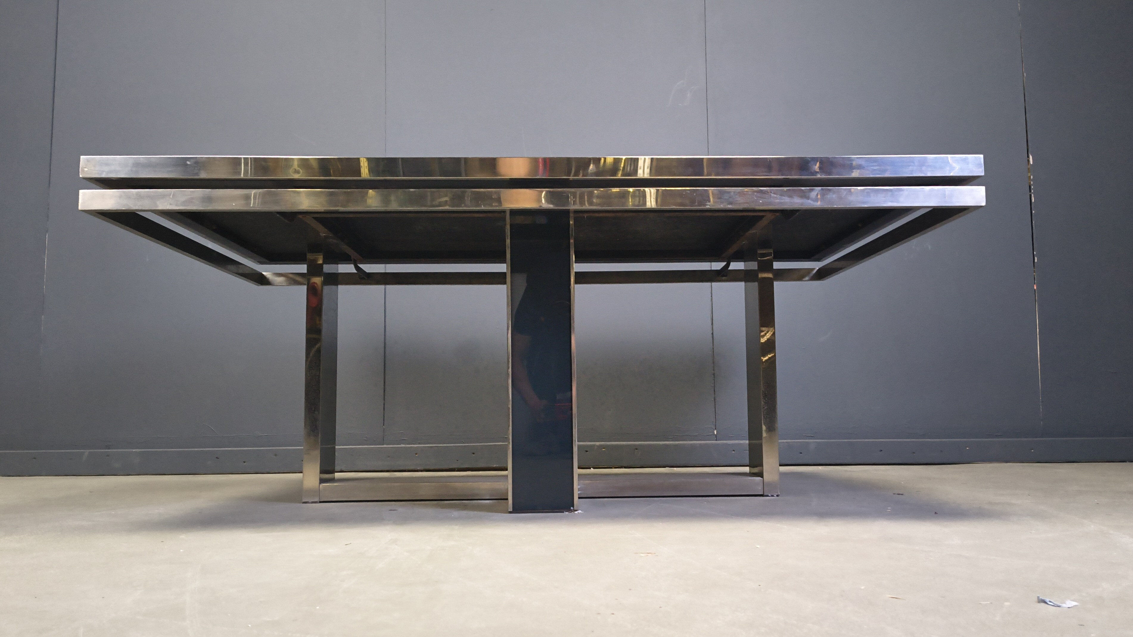 Vintage Italian chrome dining table, 1970s