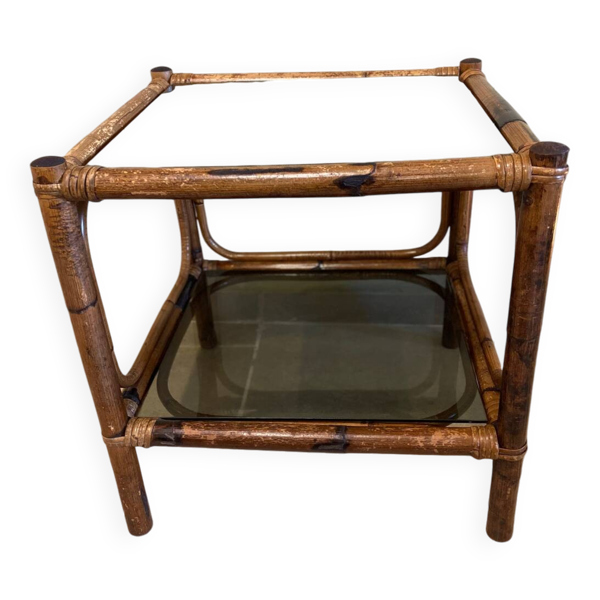 Table basse en rotin