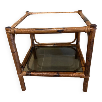 Table basse en rotin