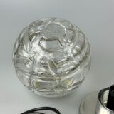 60s 70s table lamp bedside lamp chrome Doria glass space age design