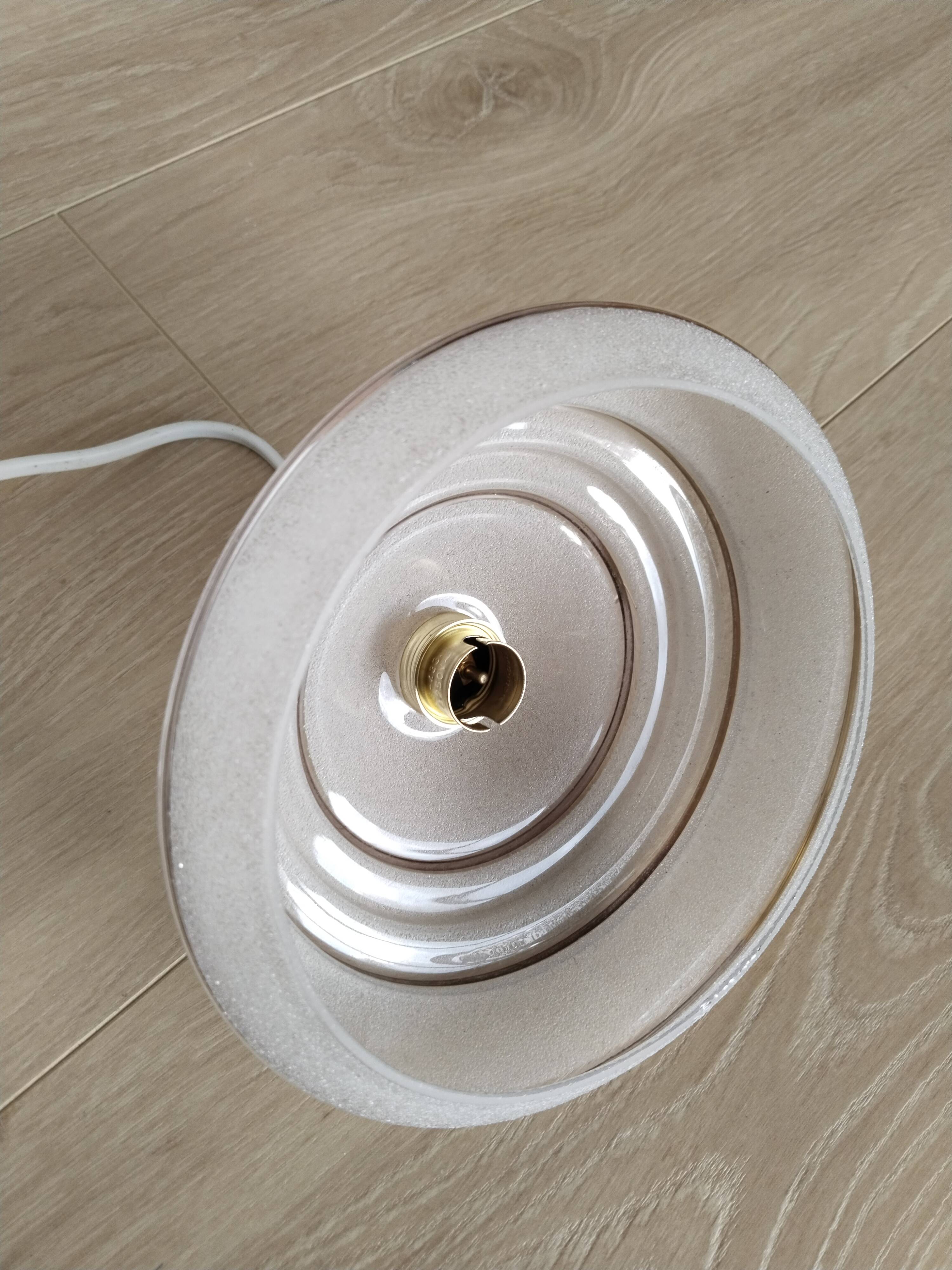 White and gold granite glass pendant light, portable lamp