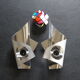 Polished and brushed stainless steel sconces 1970