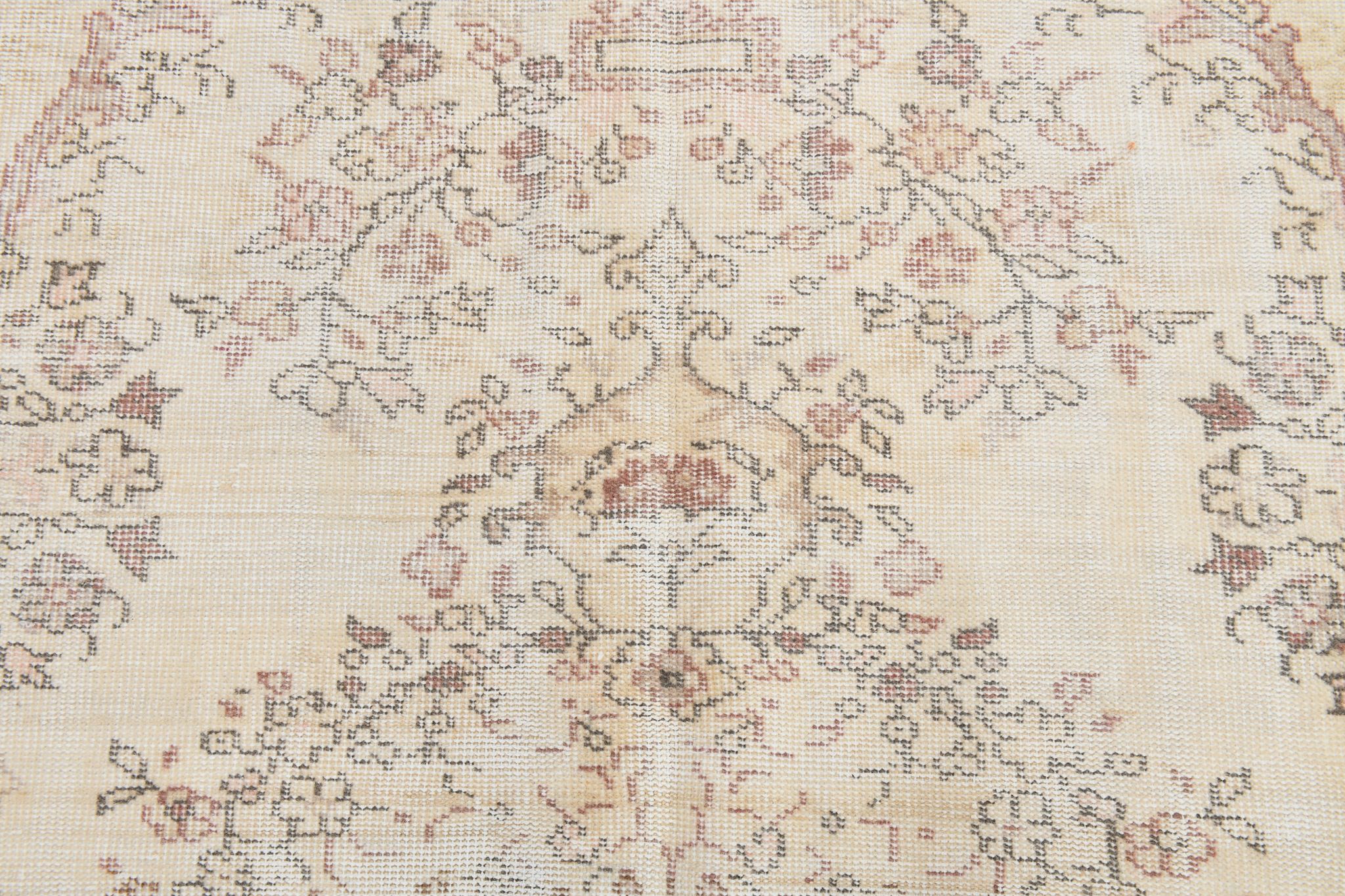 Tapis beige classique Distressed 282x193cm