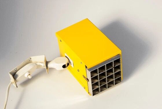 Yellow wall lamp Kubus Elidus - Sweden, 1970s