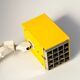 Yellow wall lamp Kubus Elidus - Sweden, 1970s