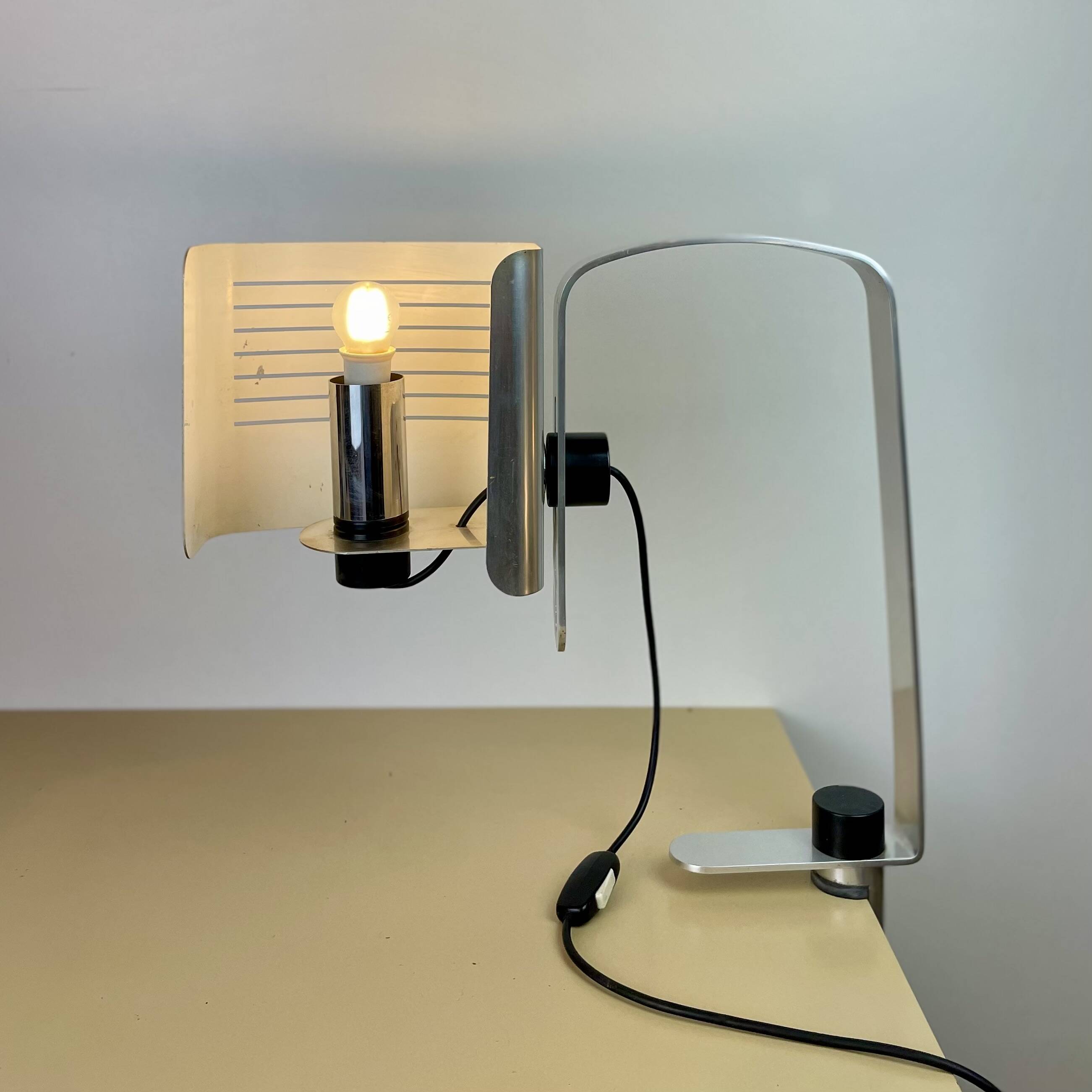 Large Aluminum Desk Lamp by Etienne Fermigier for Monic, 1970s