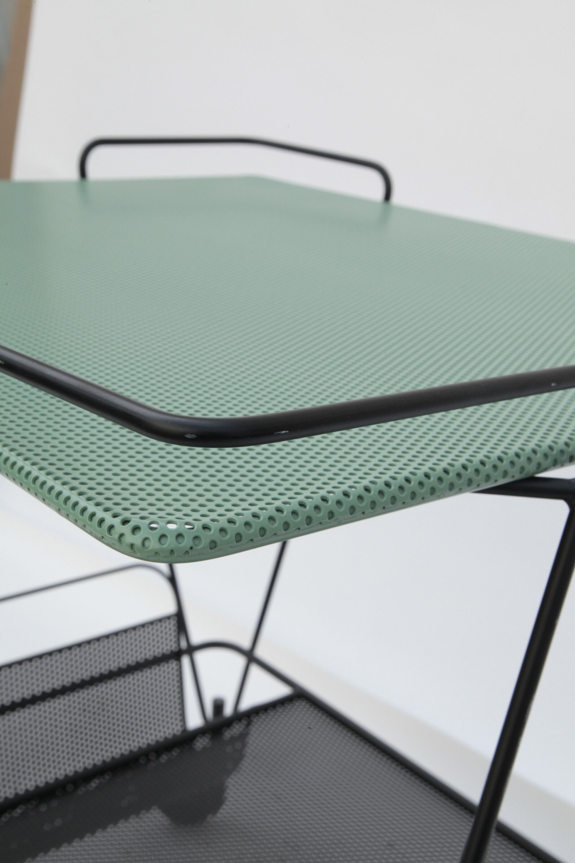 Perforated metal rolling table