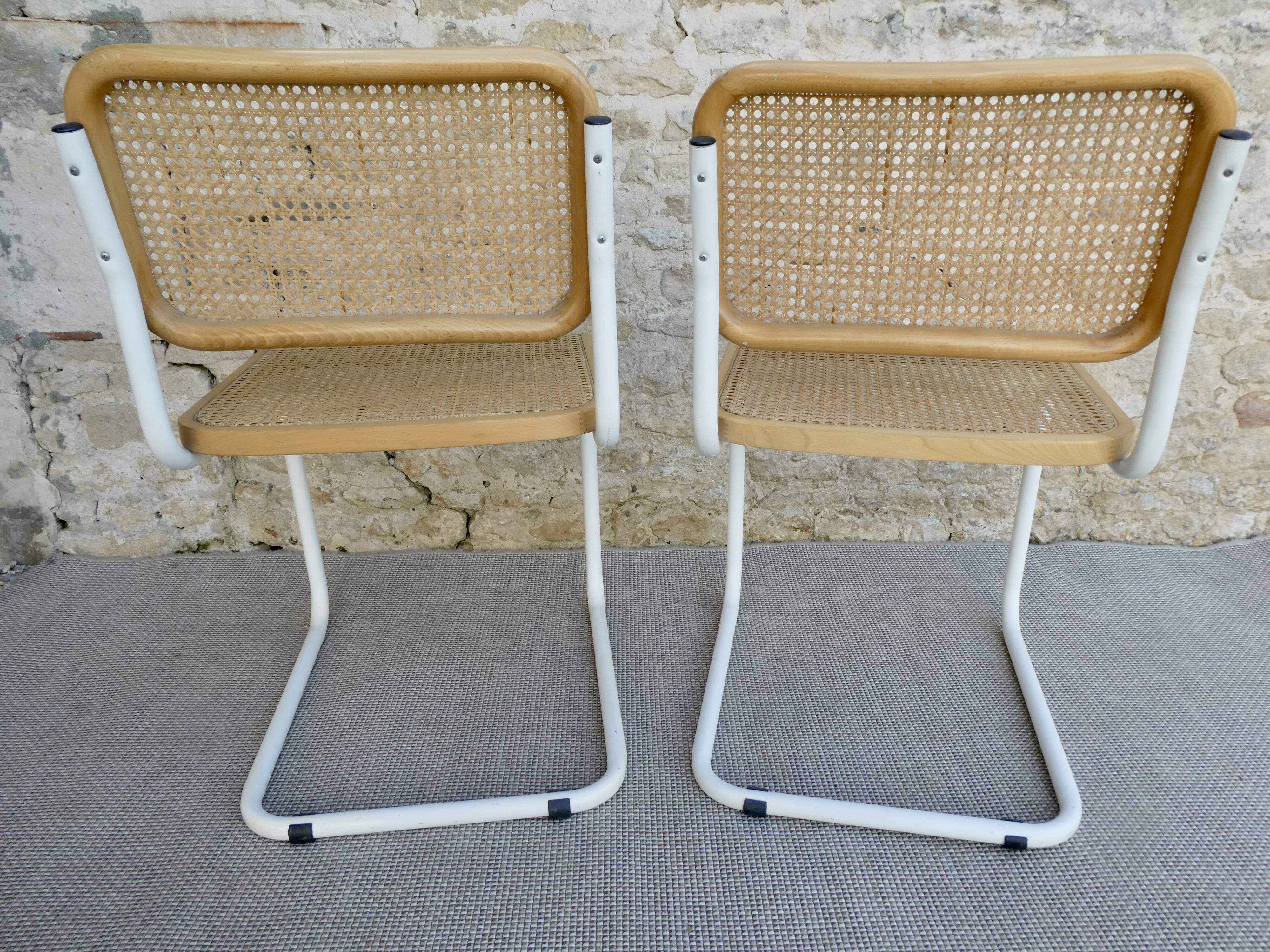 Pair of chairs B32 Marcel Breuer, Made in Italy