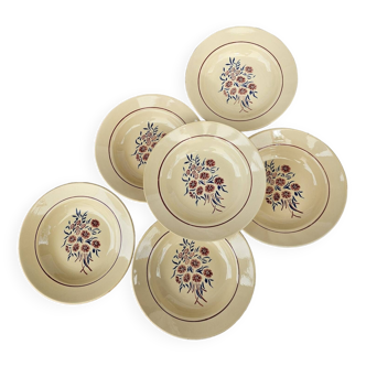 Deep plates x6 "Francine" Badonviller