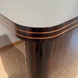 Large Art Deco Sideboard in Macassar Ebony, Maple & Chrome, France, 1930s