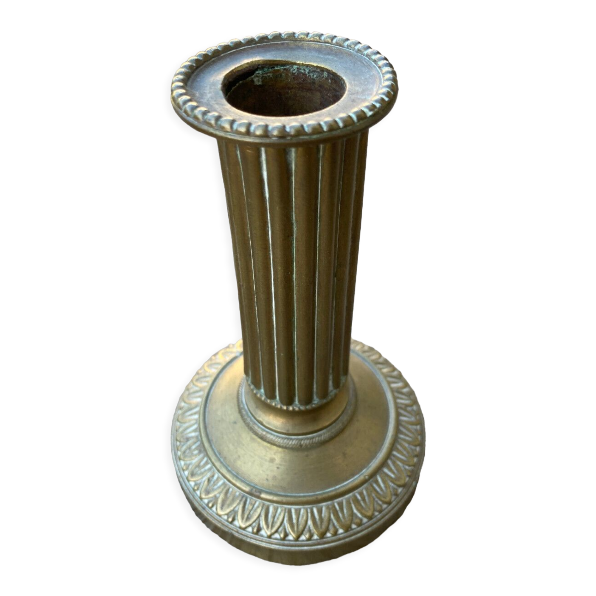 Candlestick fluted barrel Louis XVI