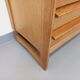 Vintage Guillerme and Chambron secretary desk in solid oak from the 50s and 60s