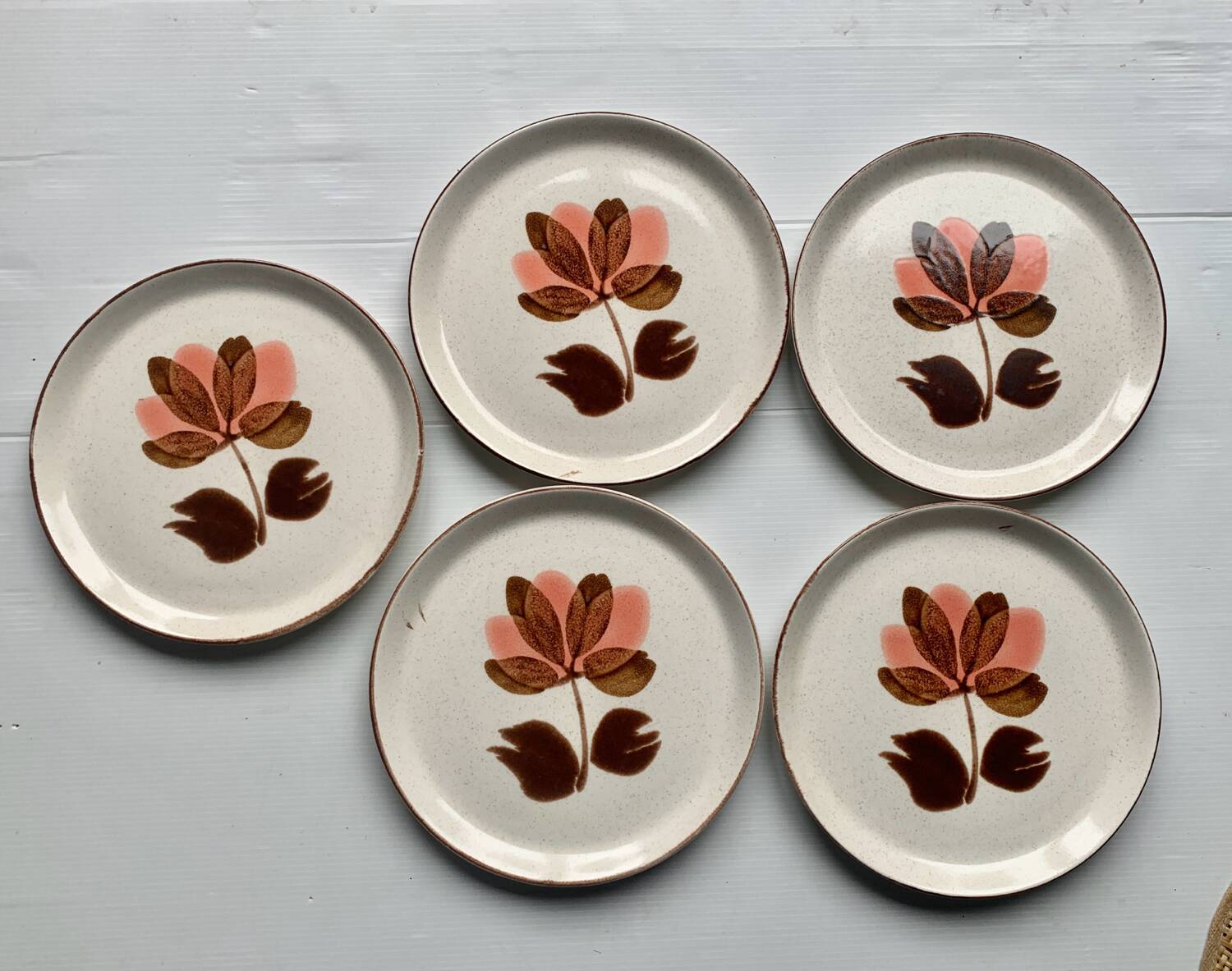 Five dessert plates 1970 Lunéville