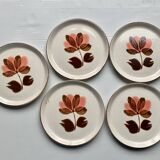 Five dessert plates 1970 Lunéville
