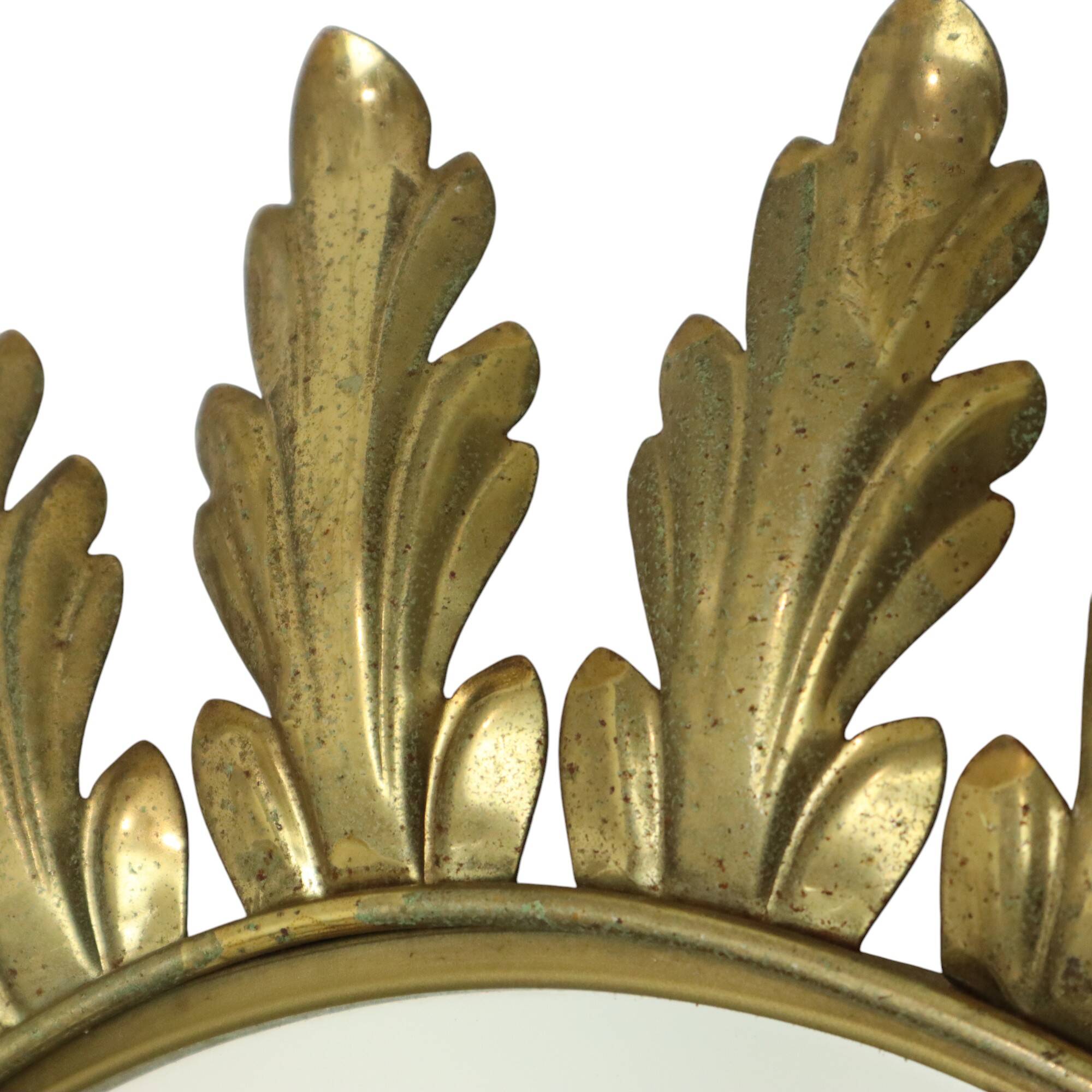 Vintage Deknudt Sun Mirror Sunburst Gold Acanthus Sixties