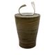Mid-century style dark green ceramic vase, Gabriele Bucci Italy ca. 2000s