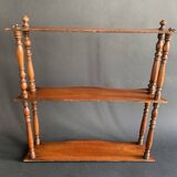 Napoleon III wall shelf in turned wood, 19th century