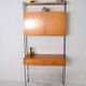 Omnia shelving system / self-supporting modular secretary desk in teak, dating from the 1960s.