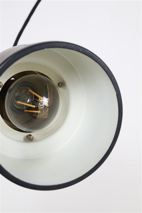 Set of 2 space age pendant lamps / Mid-century Danish modern design / Aluminum / Copper / 1960s / 1970s