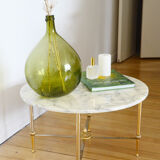 60s marble round coffee table