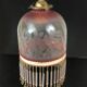 Suspension Art deco en verre et perles