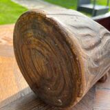Lot of sandstone planter in the shape of logs