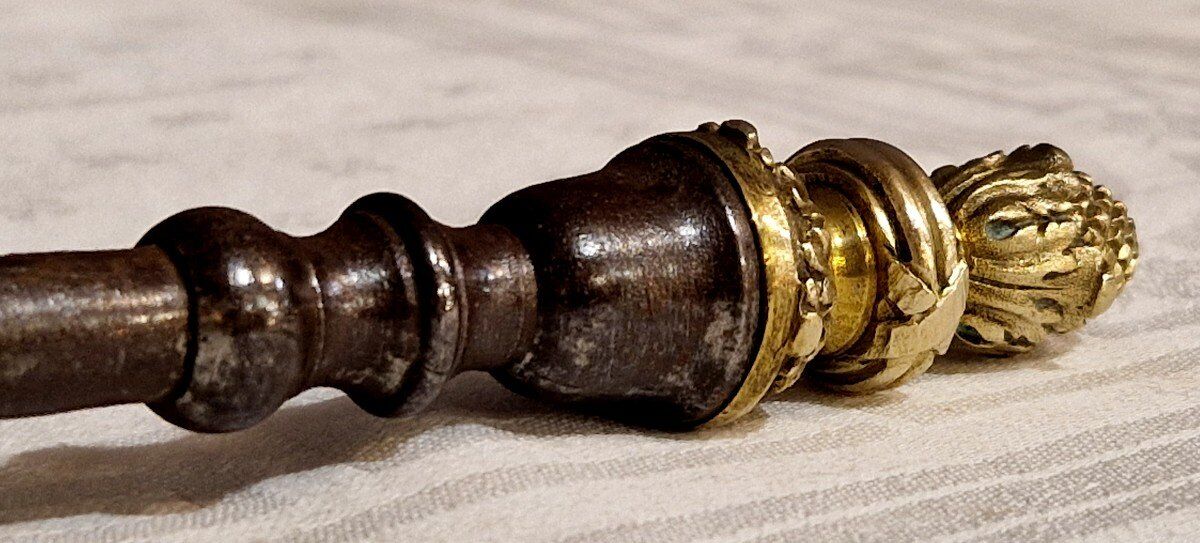 Bronze Gilt and Iron Fireplace Tool Set from the 19th Century