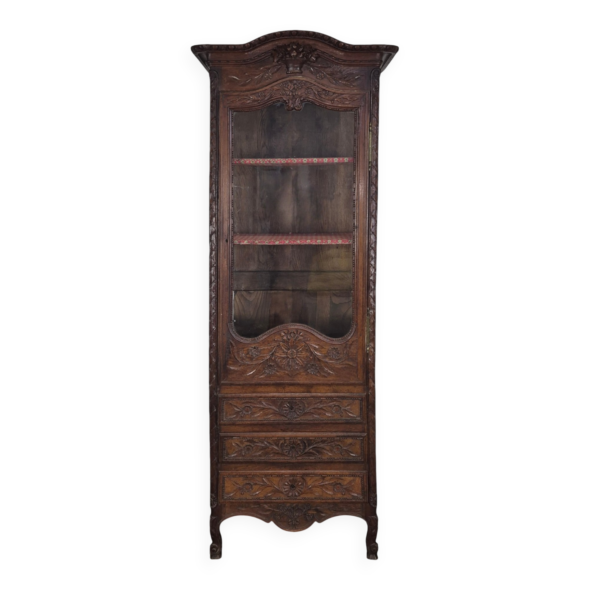 Vitrine commode bonnetière normande du XIXème