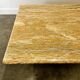 XL vintage square caramel travertine coffee table, 1980s