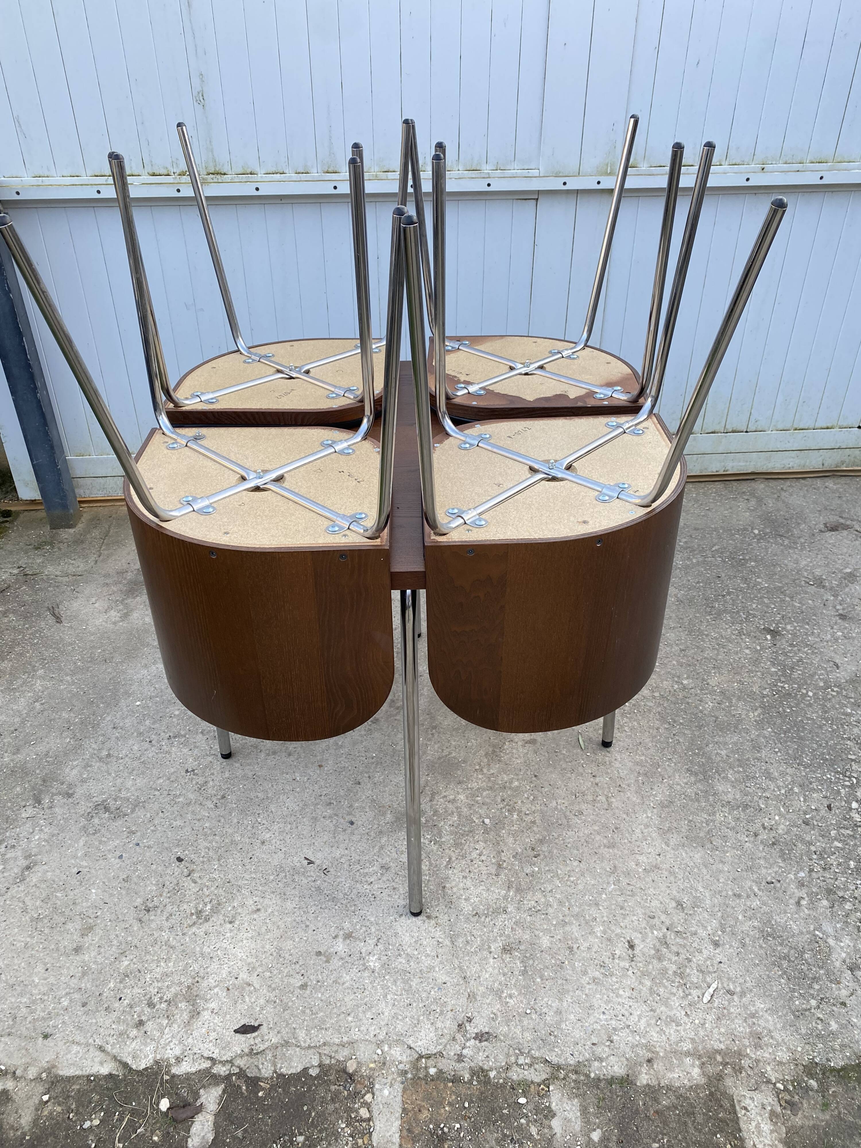 Fusion table and 4 teak chairs by Sandra Kragnert IKEA.