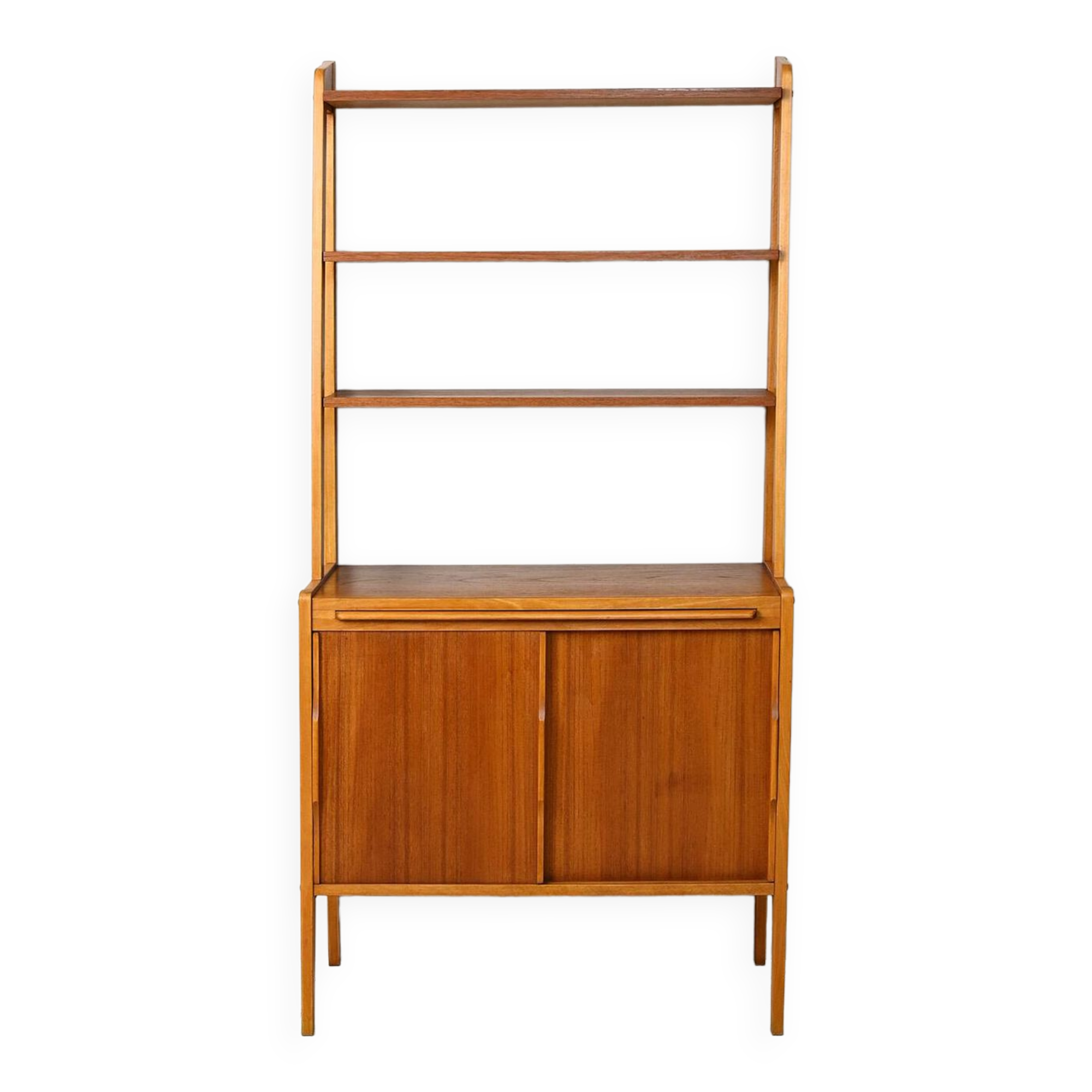 1960s bookcase with pull-out desk