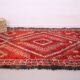Tapis marocain vintage rouge 220 x 356 cm - Tapis en laine berbère rare - Tapis fait main