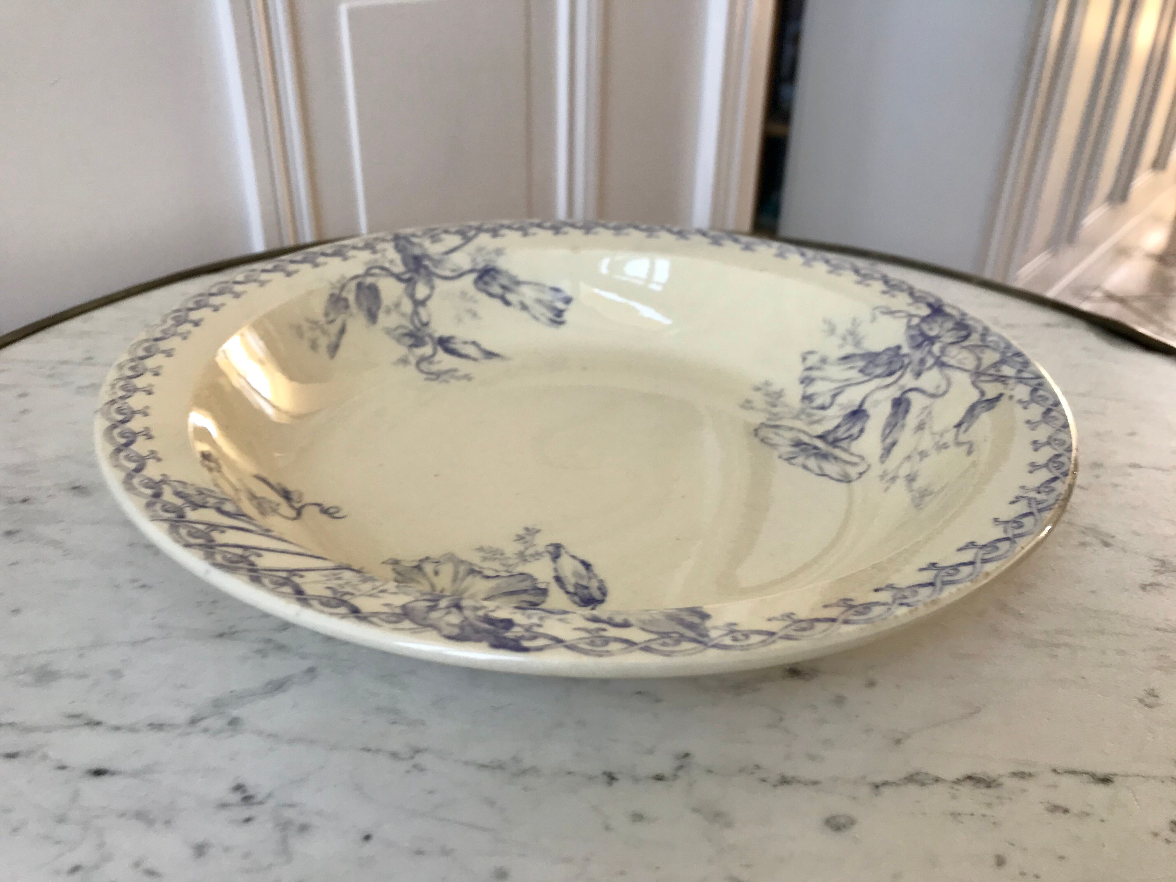 Flat hollow Iron earth model "July" lilac late nineteenth